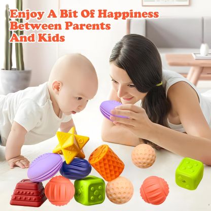 Baby Sensory Ball Soft Textured Multi-Sensory Toy Montessori Toy Baby Massage Ball Gift Set BPA Free Montessori Baby Toy 6 to 12 Months