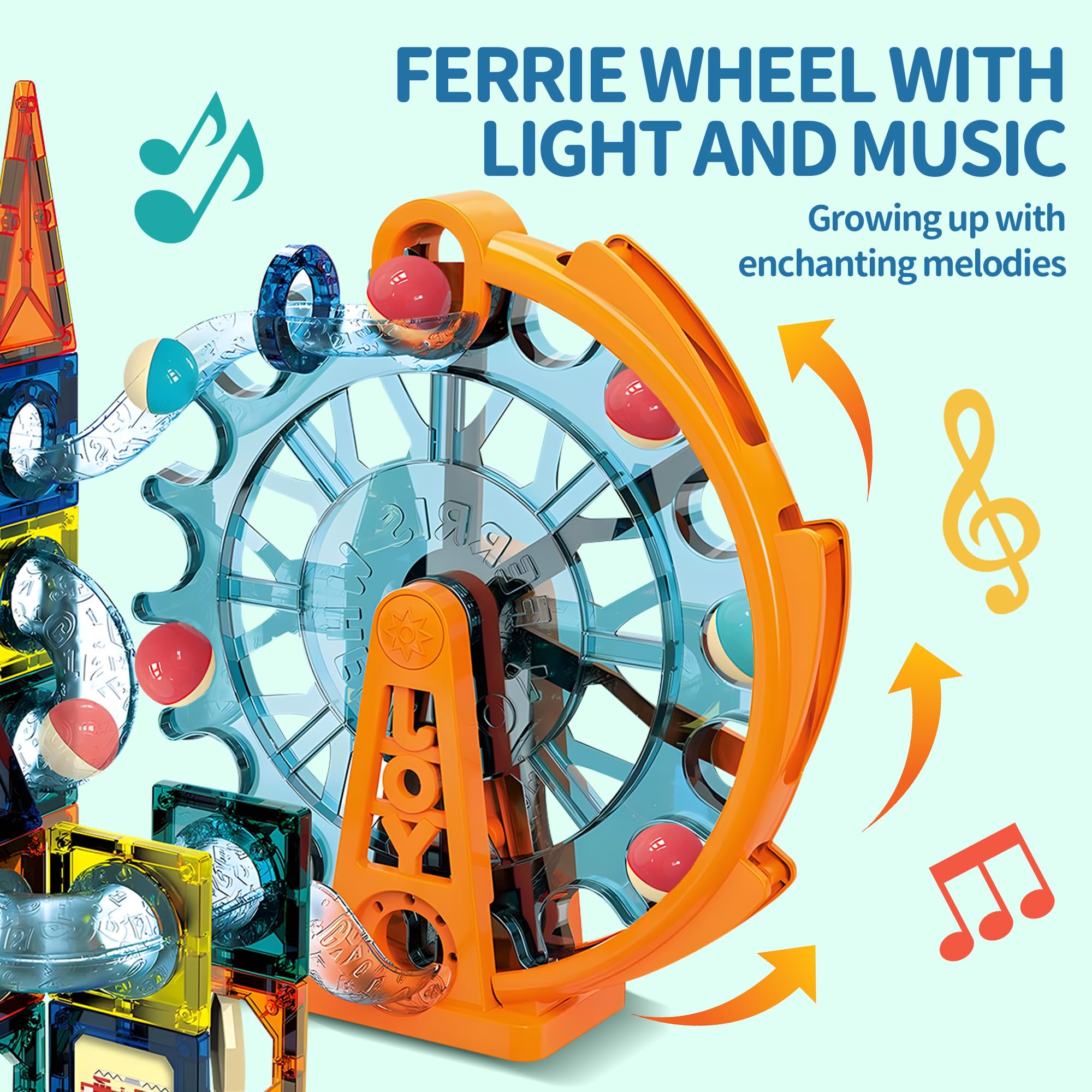 Glowing Marble Run Construction Set