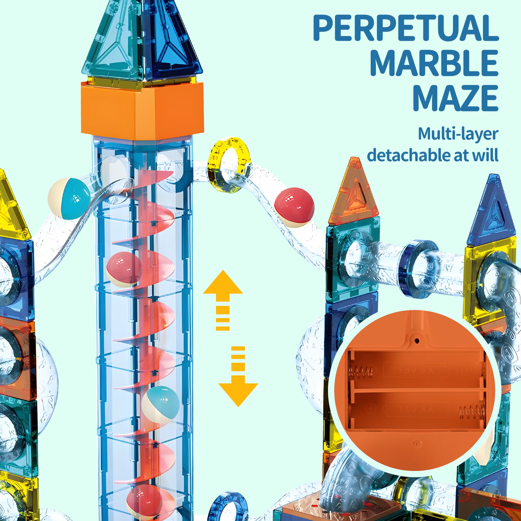 Glowing Marble Run Construction Set