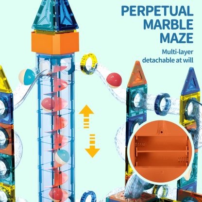 Glowing Marble Run Construction Set