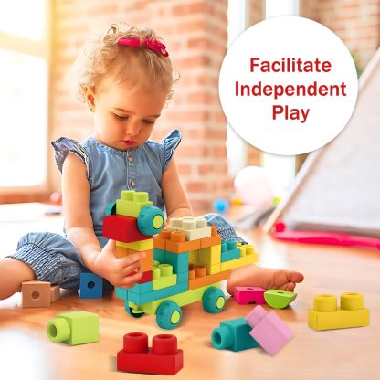 Soft Building Blocks STEM Montessori Preschool Learning Stacking Sensory Toys