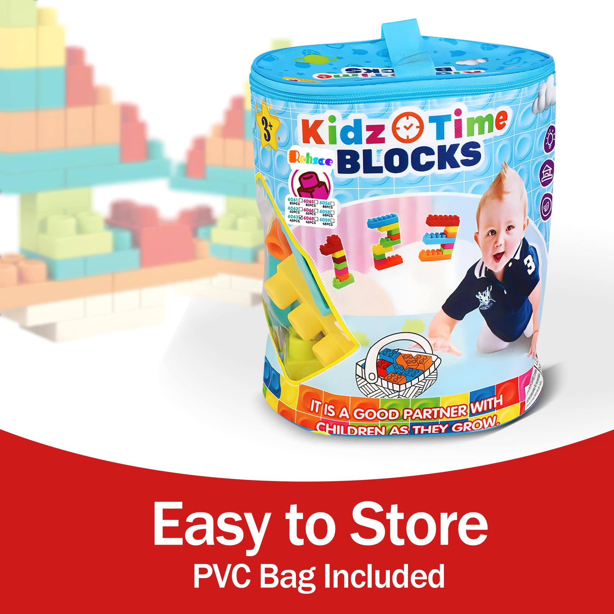 Soft Building Blocks STEM Montessori Preschool Learning Stacking Sensory Toys