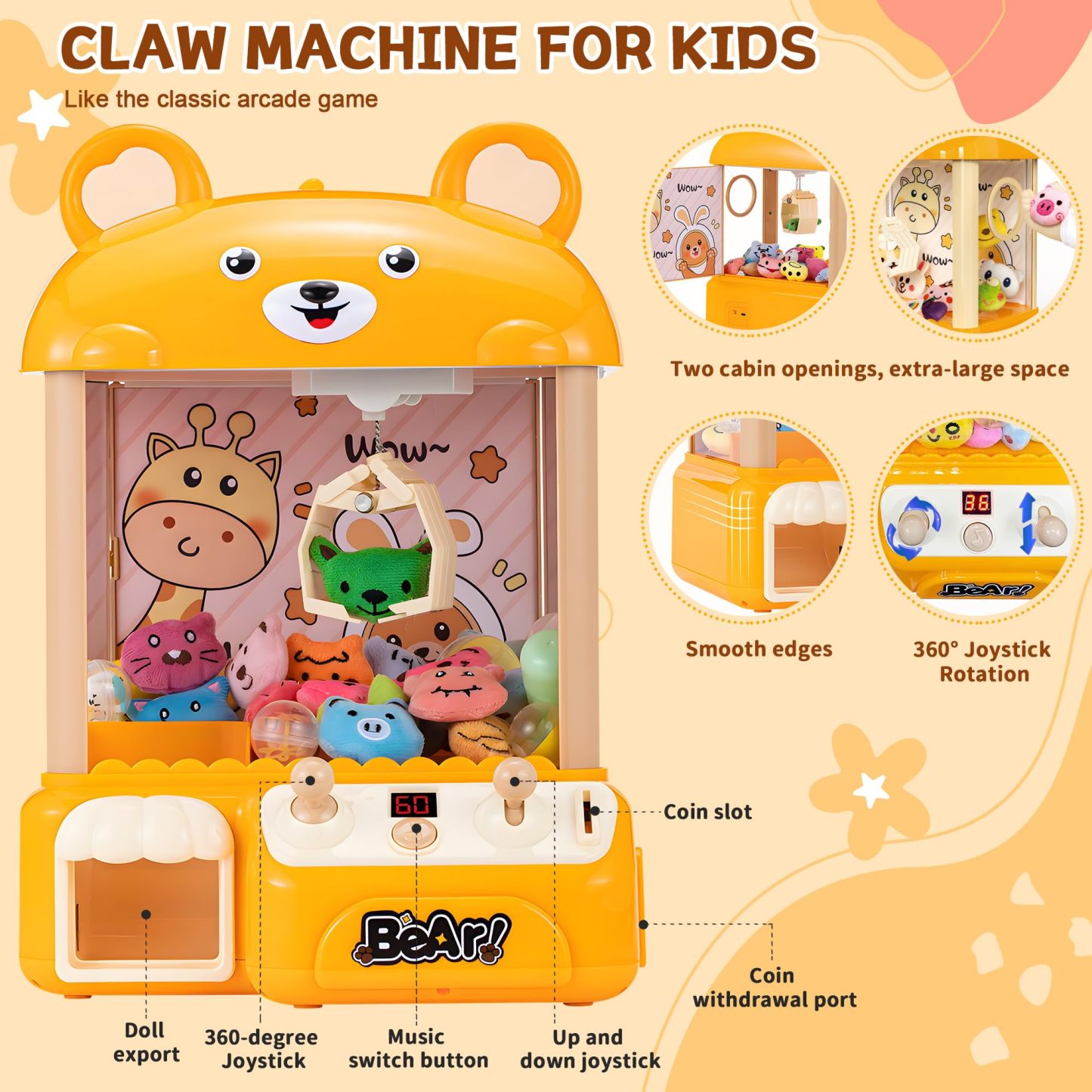 Mini Claw Machine for Kids 