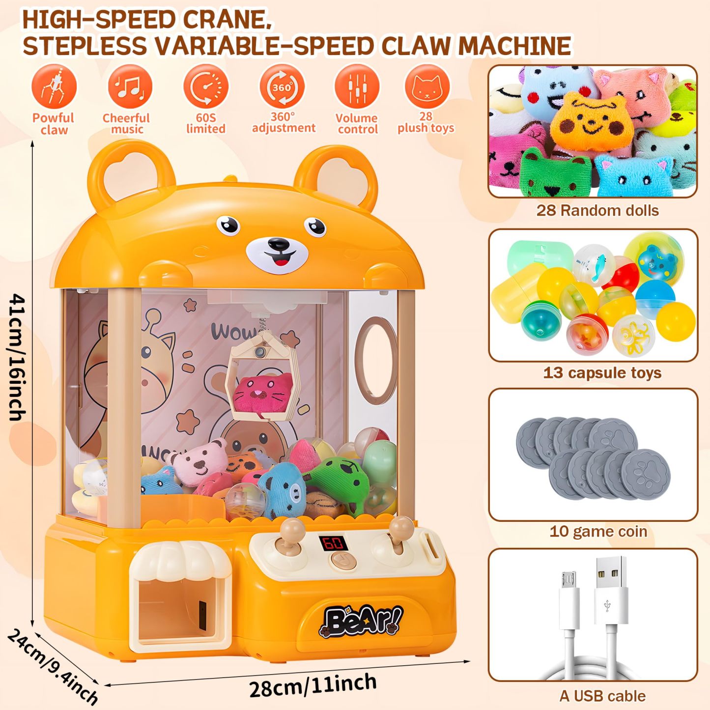 Mini Claw Machine for Kids 
