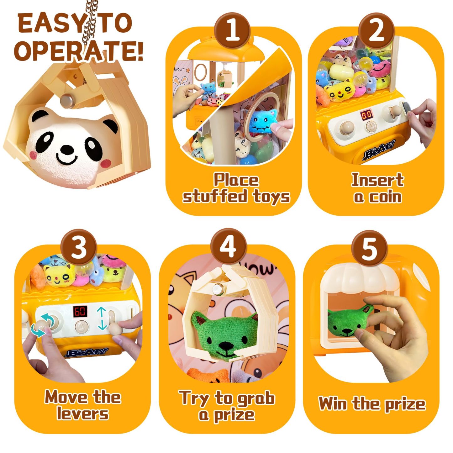 Mini Claw Machine for Kids 