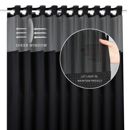 No Hooks Needed Shower Curtain Set 