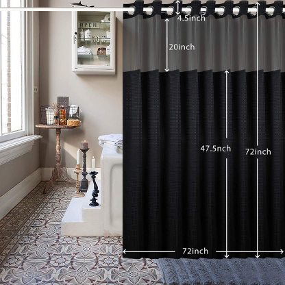 No Hooks Needed Shower Curtain Set 