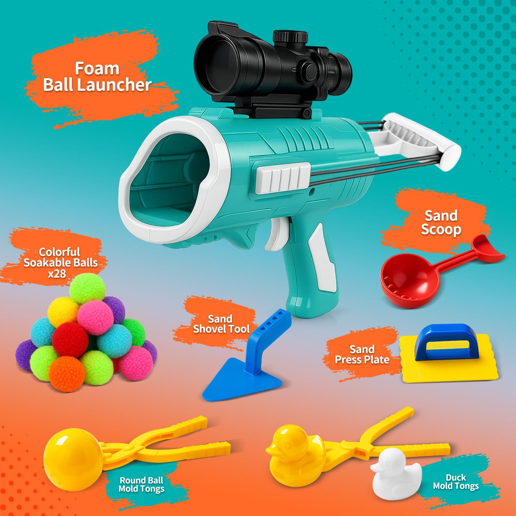 Reusable Water Balloon Launcher Set for Kids
