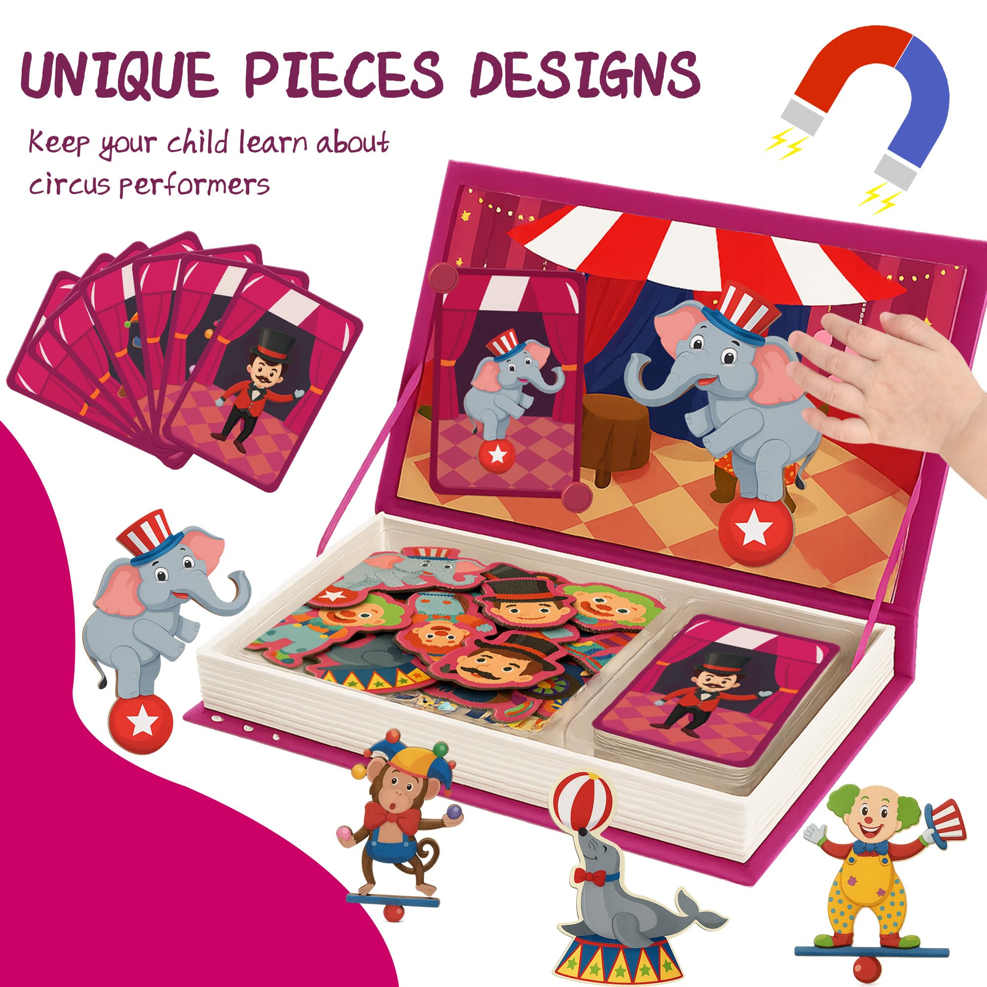 Circus Magnetic Puzzle Book for Toddlers