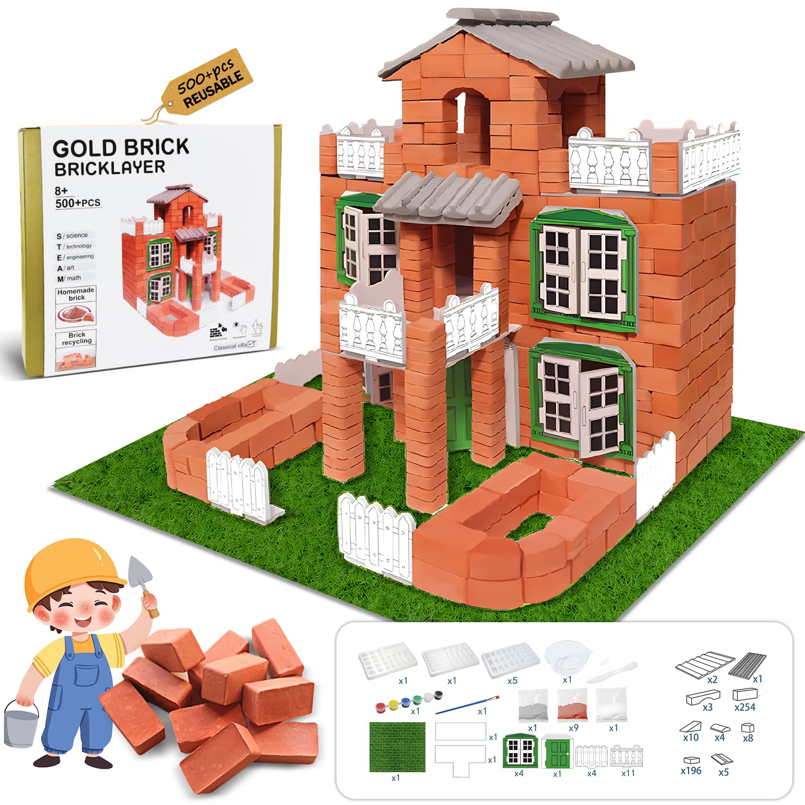 Brick and Mortar Construction Set