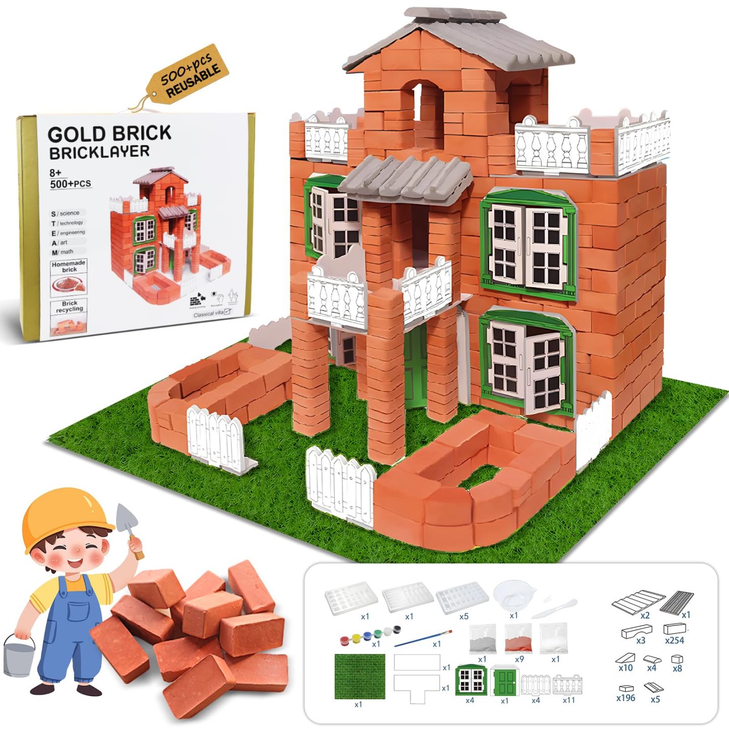 Brick and Mortar Construction Set