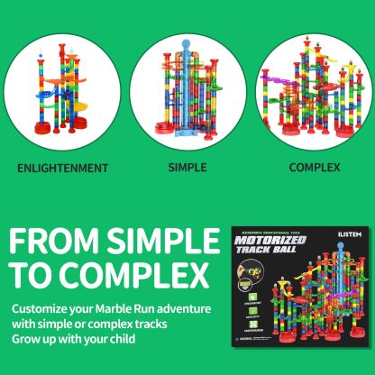 Glow in The Dark Marble Run 325Pcs Set