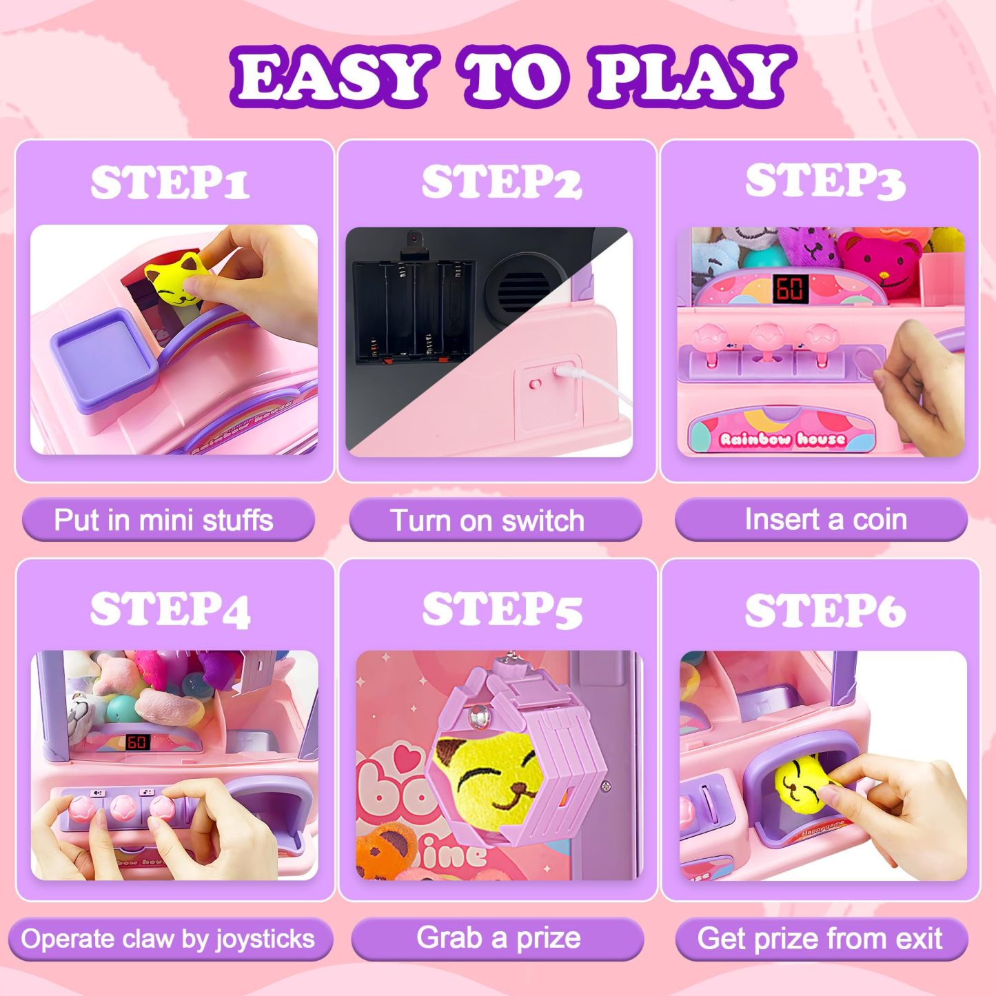 Mini Claw Machine for Kids