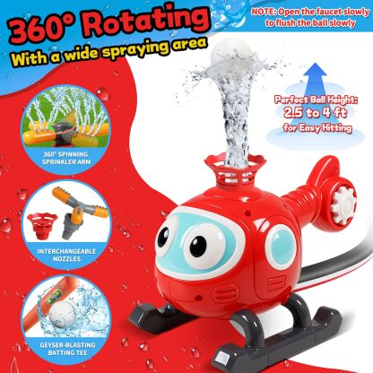 2 in 1 Water Sprinklers T Ball Set for Kids & Toddlers