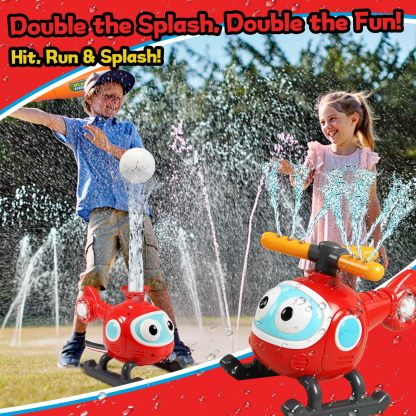 2 in 1 Water Sprinklers T Ball Set for Kids & Toddlers