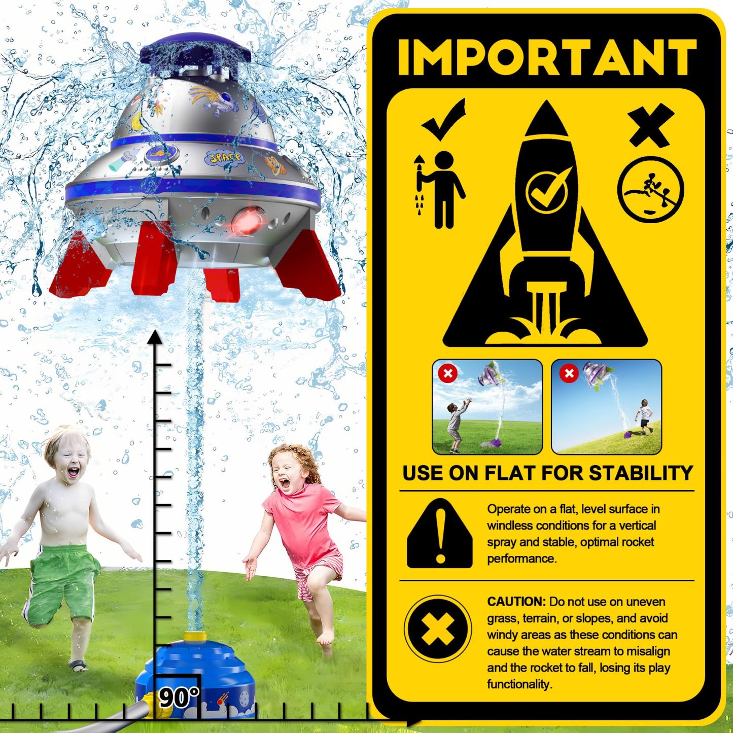 Water Sprinkler for Kids with Lights