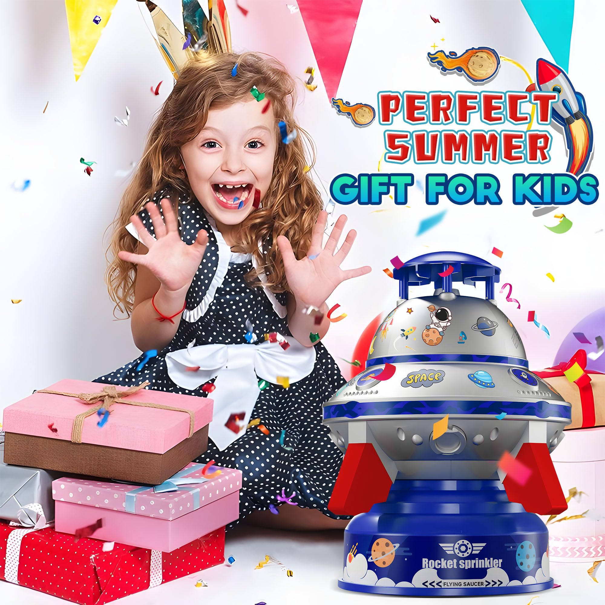 Water Sprinkler for Kids with Lights