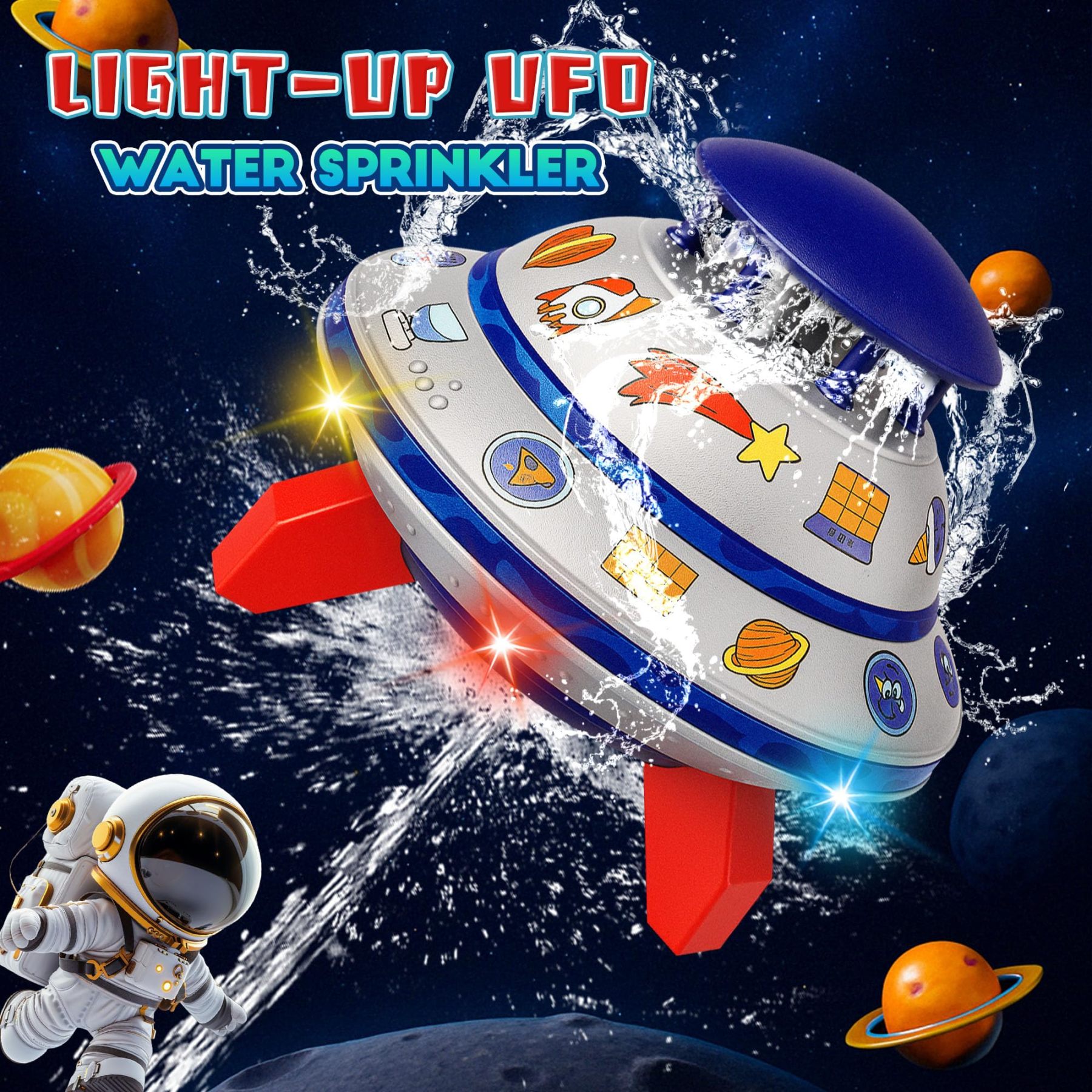 Water Sprinkler for Kids with Lights