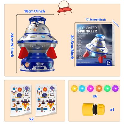 Water Sprinkler for Kids with Lights