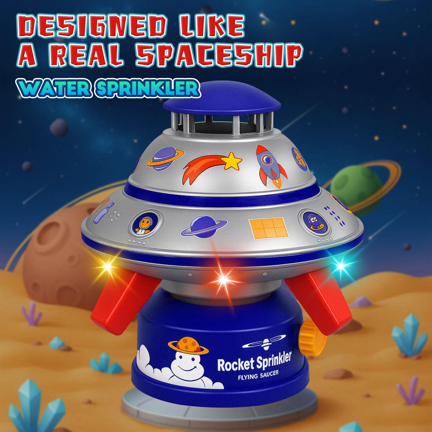 Water Sprinkler for Kids with Lights