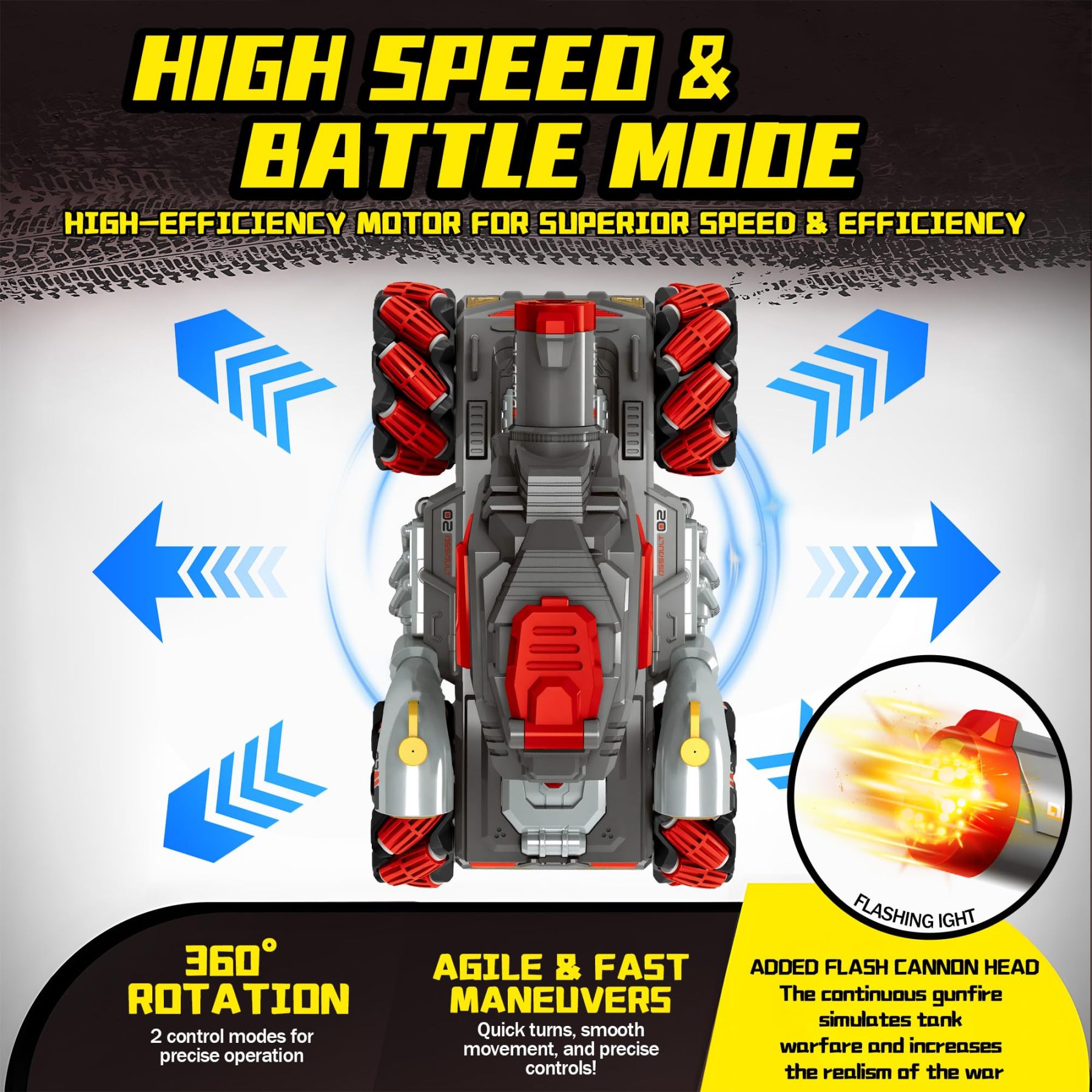 RC Tank That Shooting BBS - Remote Control 4WD Battle Stunt Car