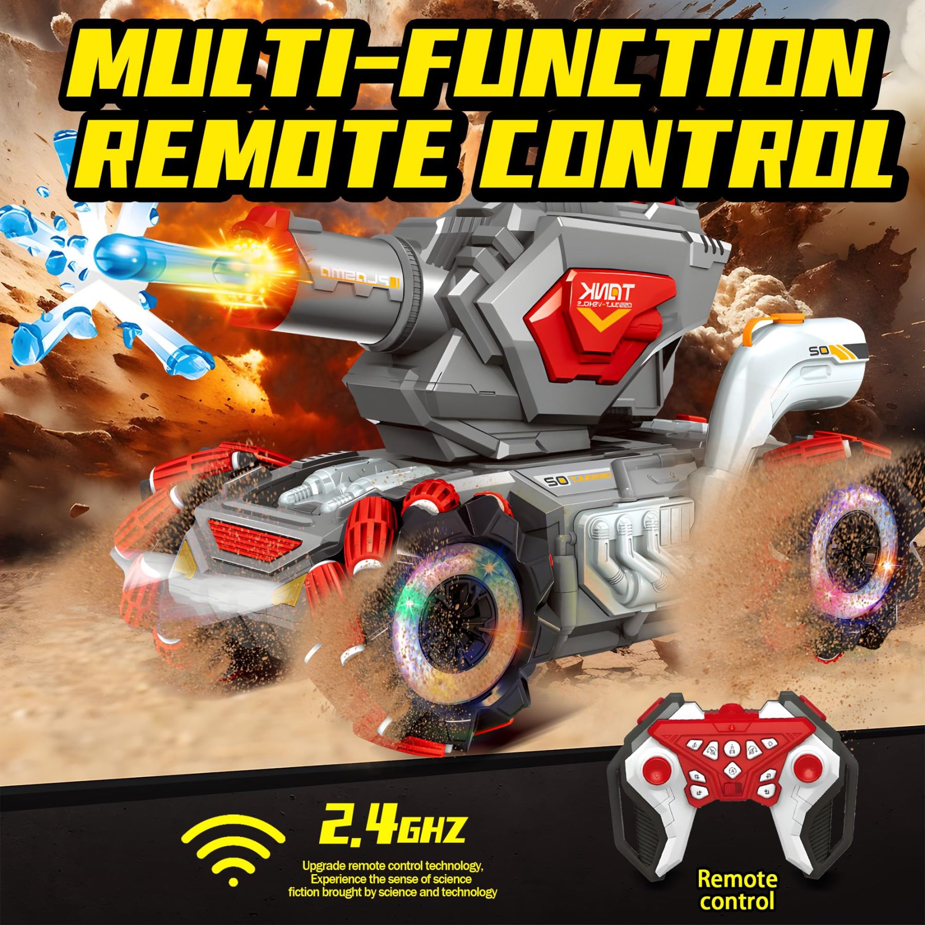 RC Tank That Shooting BBS - Remote Control 4WD Battle Stunt Car