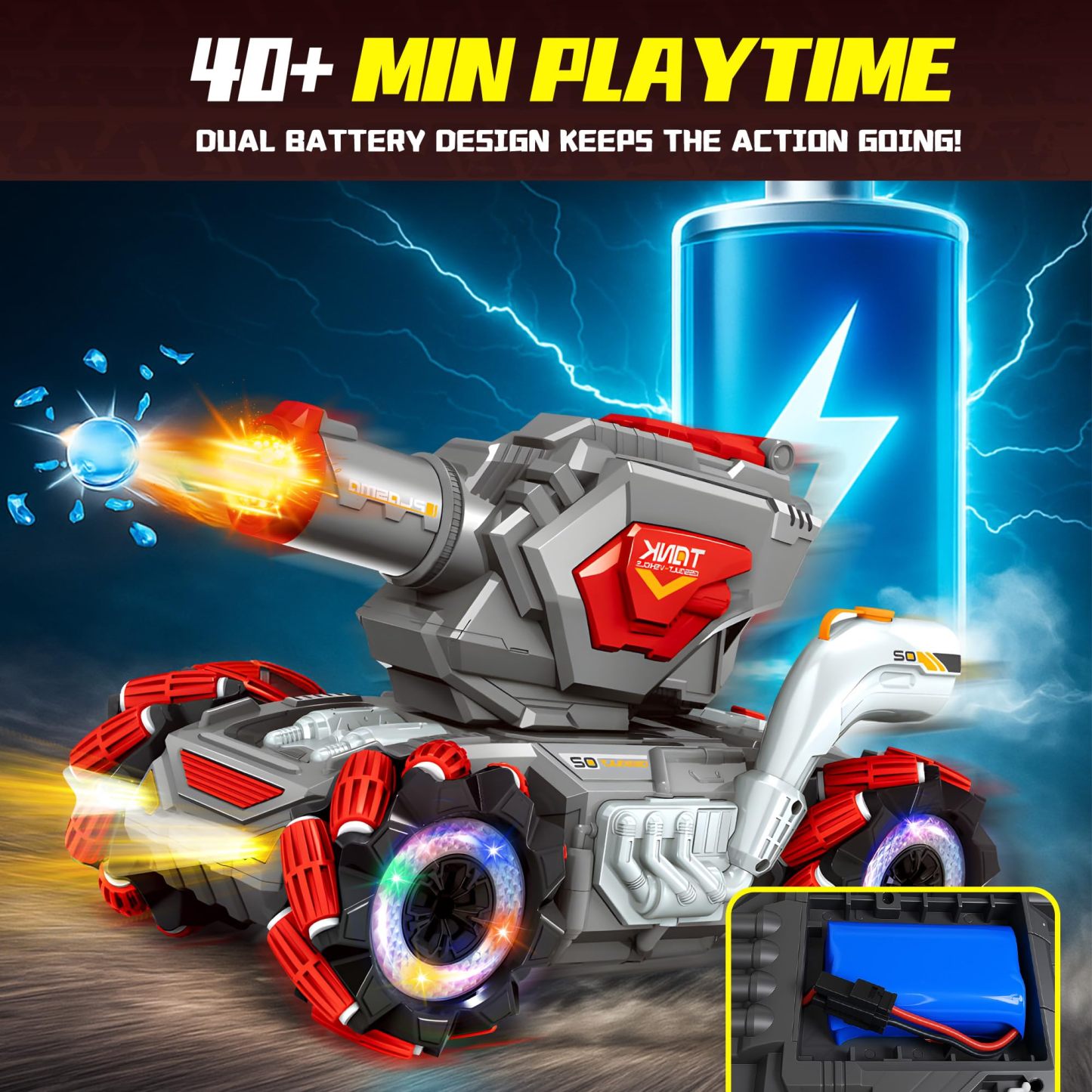 RC Tank That Shooting BBS - Remote Control 4WD Battle Stunt Car