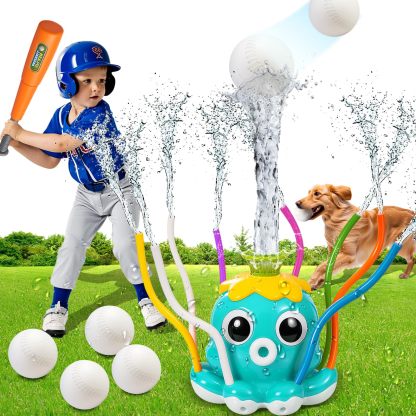 2 in 1 Water Sprinklers T Ball Set for Kids & Toddlers
