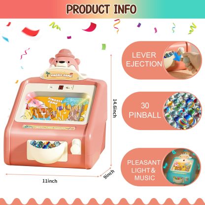 Mini Pinball Machine for Kids Ages 3-12
