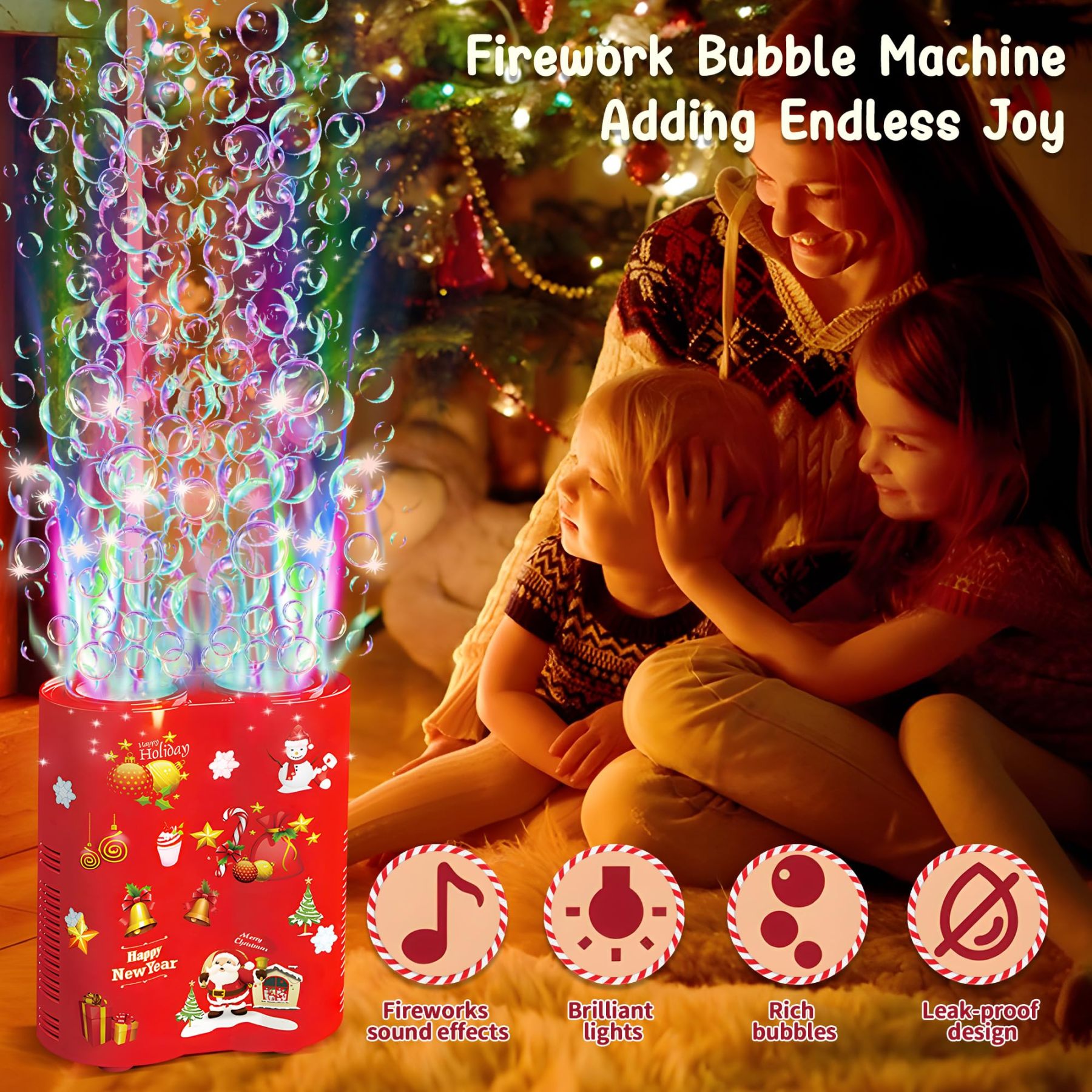 Automatic Firework Bubble Machine with Music
