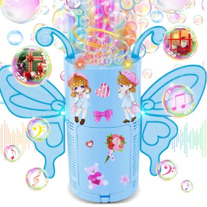 Automatic Bubble Machine with RGB LED Lights Music