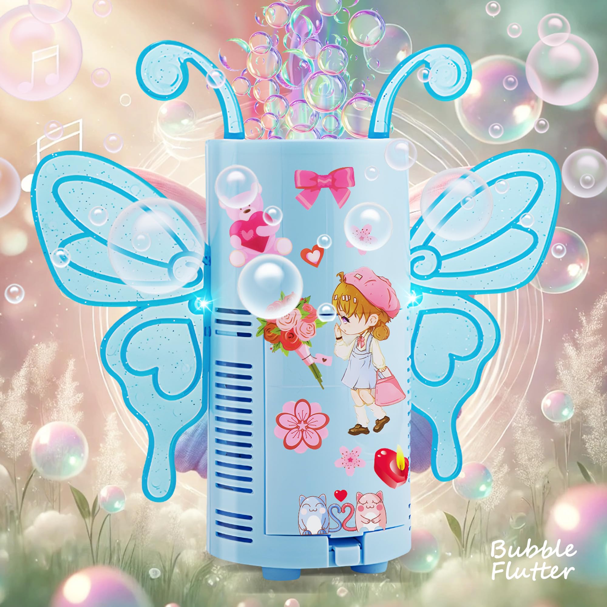 Automatic Bubble Machine with RGB LED Lights Music