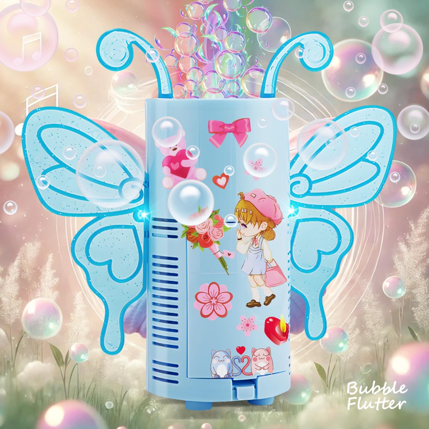 Automatic Bubble Machine with RGB LED Lights Music