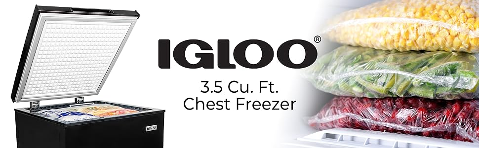 Igloo 3.5 cubic foot chest freezer