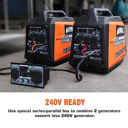 GENMAX Portable Inverter Generator 4000W ultra-quiet 145cc Engine & Parallel and Series Ready