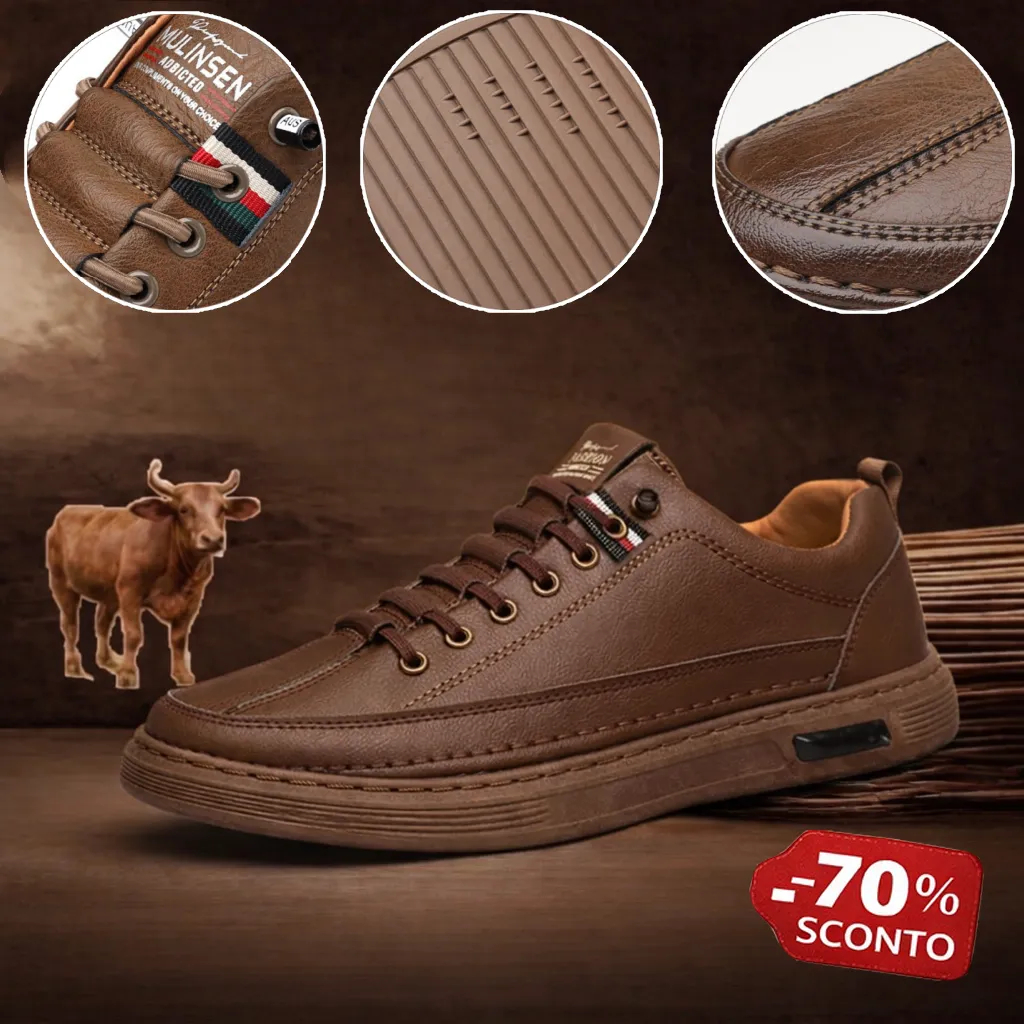 【🎁 70% reducere astăzi - Nu ratați!】Pantofi ortopedici din piele naturală, cu design ergonomic👞 - Ameliorează eficient durerile de picioare și fasciita plantară. Potriviti pentru plimbări lungi✅️