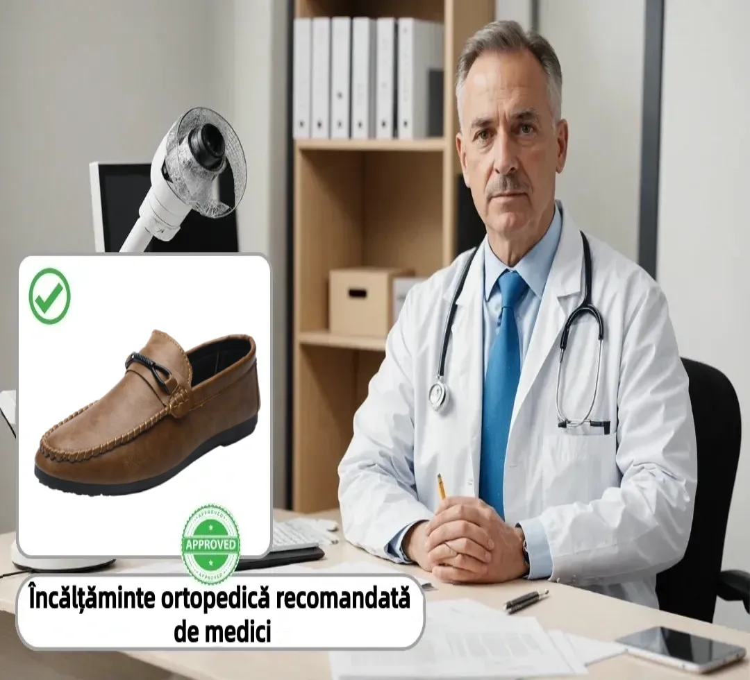 🐂Mocasini bărbătești din piele naturală de vacă👞Design slip-on, cusut manual✅Suport pentru bolta plantară - ameliorează durerea, o combinație de confort și eleganță