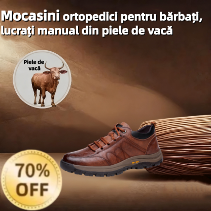🎄Ofertă limitată de Crăciun: Reducere 70% – Nu ratați! 🐂 Pantofi ortopedici bărbătești îmbunătățiți, confecționați din piele naturală de vacă australiană. 👞 Impermeabili și antiderapanți. ✅ - Ameliorează eficient durerile de picioare.