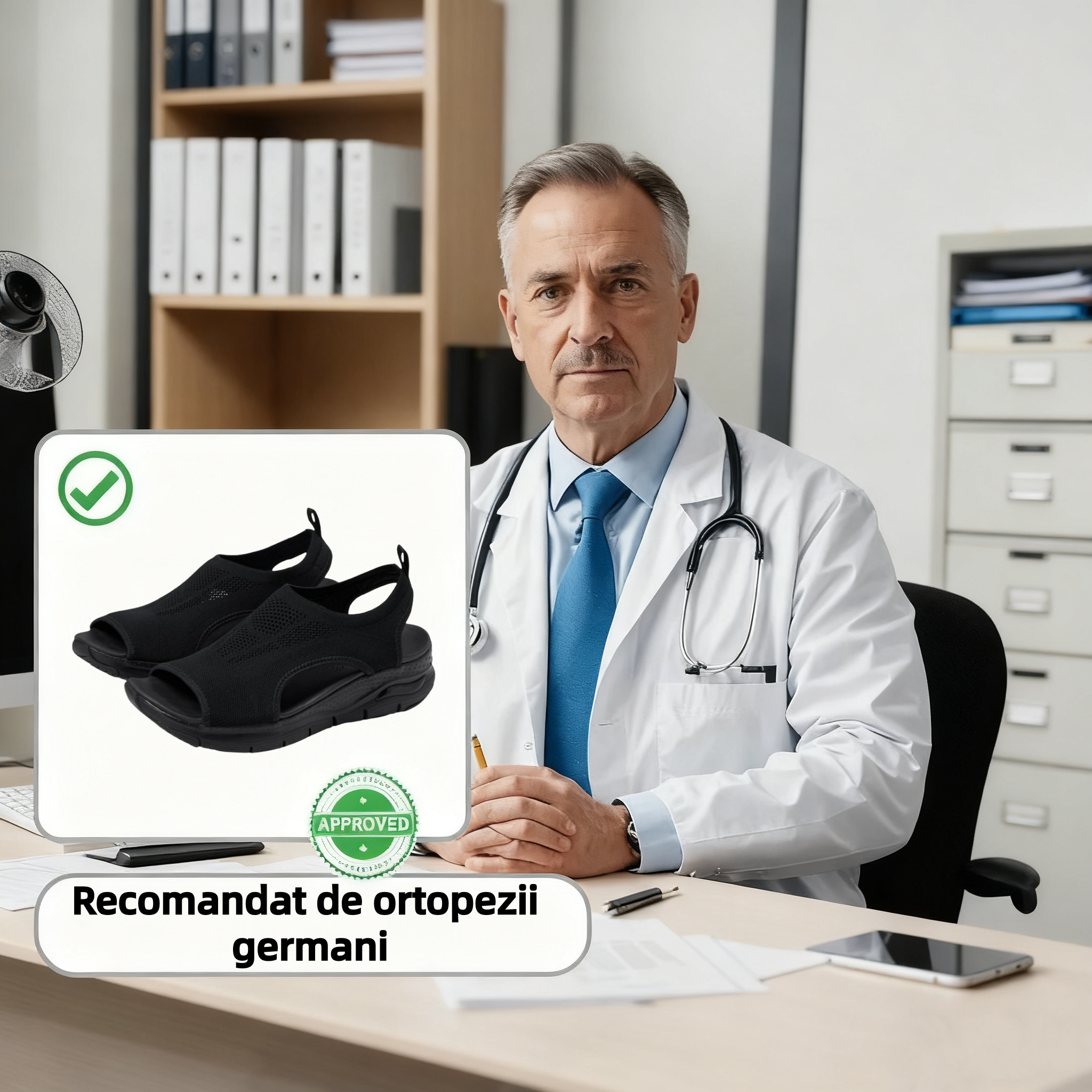 ⏰70% reducere astăzi - Nu rata ocazia! ✅️Sandale confortabile cu suport pentru bolta plantară - Design ergonomic