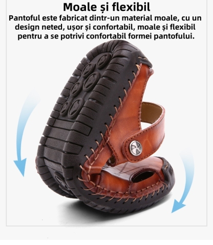 [🎁Ultima zi la jumătate de preț, nu o ratați] Sandale ortopedice cu design ergonomic, piele de vacă selectată + cusute manual