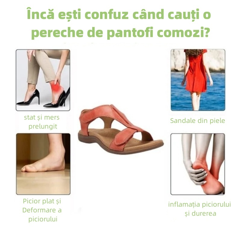🔥 Reducere de 50% pe timp limitat - ⏰ Sandale confortabile de vară - Ameliorează durerile de picioare și spate - Proiectate ergonomic