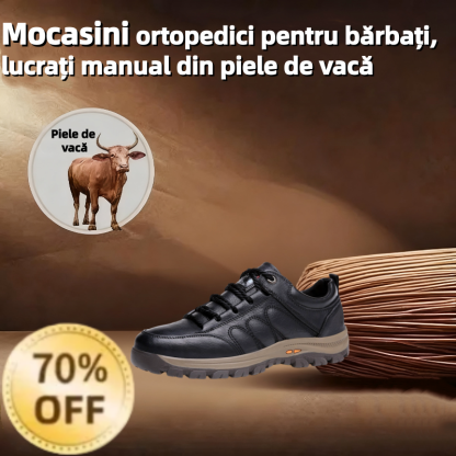 🎄Ofertă limitată de Crăciun: Reducere 70% – Nu ratați! 🐂 Pantofi ortopedici bărbătești îmbunătățiți, confecționați din piele naturală de vacă australiană. 👞 Impermeabili și antiderapanți. ✅ - Ameliorează eficient durerile de picioare.