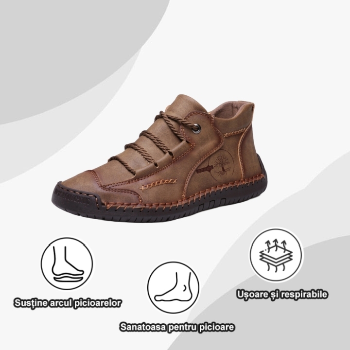 [⏰Timp limitat 50% reducere - de neratat] Pantofi ortopedici cu design ergonomic - piele de inalta calitate + cusaturi de mana 👞