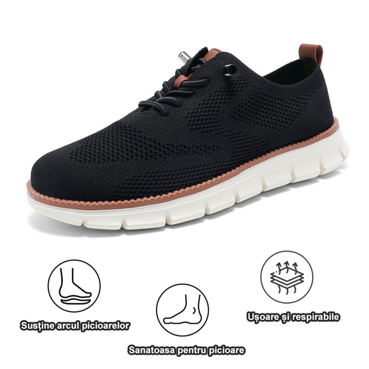 ⏰50% reducere astăzi, nu o ratați! Pantofi ortopedici ergonomici, stil britanic elegant, respirabili + cusuți manual