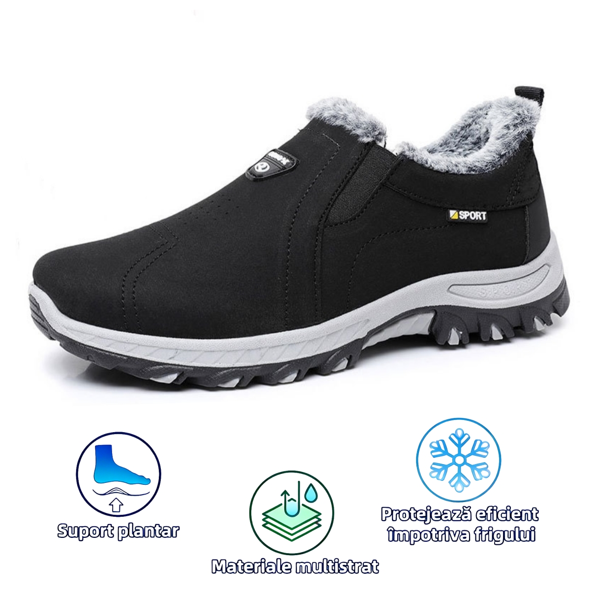 【❗️Oferta specială de astăzi - 70% reducere - Nu ratați】Ghete ergonomice din lână - ✅️Corectează postura la mers - Călduroase, durabile, impermeabile și antiderapante👞