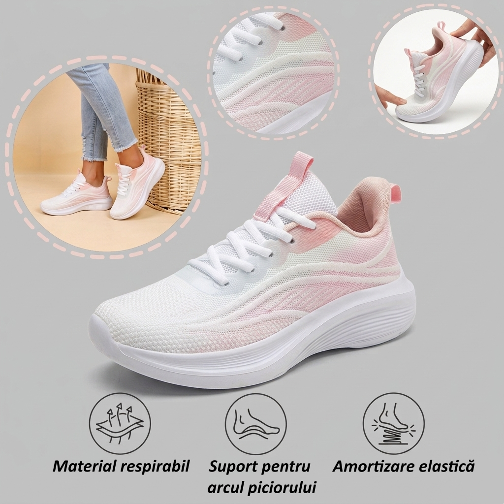 ⏰Ultima zi! Reducere 30% - Nu rata ocazia! ✅️Încălțăminte confortabilă pentru femei cu suport pentru bolta plantară - design ergonomic