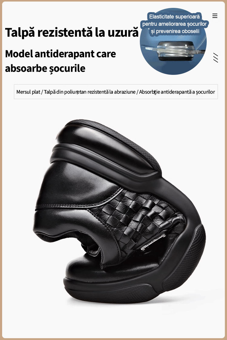 【🎁50% reducere astăzi - nu-l ratați】 Pantofi ortopedici cu design ergonomic - piele de înaltă calitate + cusături manual 👞
