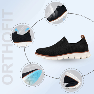 (🎉50% reducere astăzi, nu ratați) - Pantofi ortopedici respirabili și confortabili 👞Ușori și confortabili - ✅Un must-have pentru bărbați