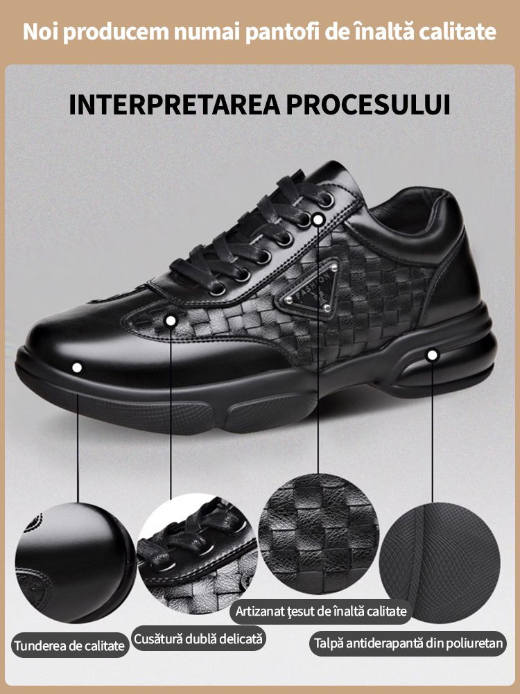 【🎁50% reducere astăzi - nu-l ratați】 Pantofi ortopedici cu design ergonomic - piele de înaltă calitate + cusături manual 👞