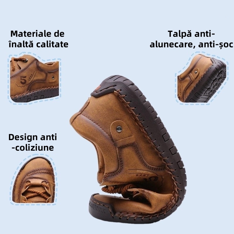 【🔥50% reducere astăzi - nu o ratați】 Pantofi ortopedici cu design ergonomic - piele de înaltă calitate + cusut manual 👞